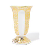 Ceramic Incense Burner White/Gold 13x8cm CE-15-1102