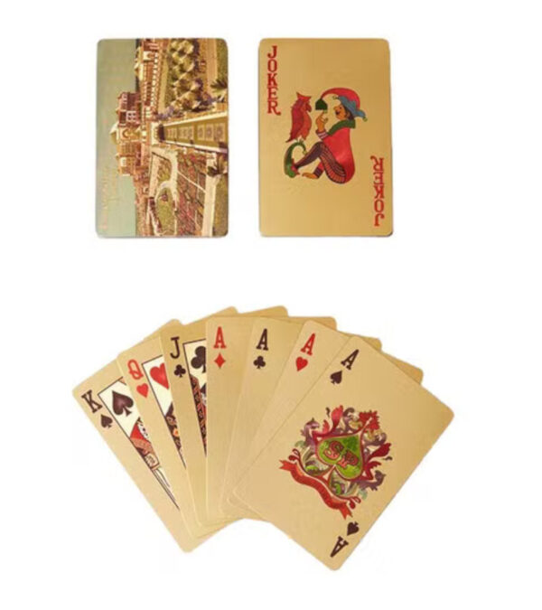 Gold Plated Playing Card Game With Box