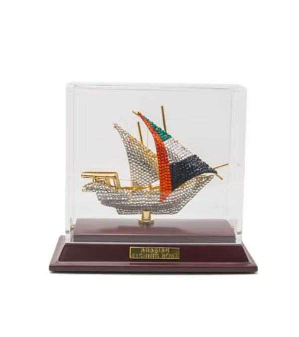 UAE National Flag Boat Figurine Multicolour