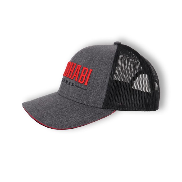ABUDHABI Original Trucker Cap - Cotton, Black and Red