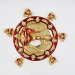 Gold & Red Aftaba Coffee Set – 8-Piece Arabic Dallah Style Set