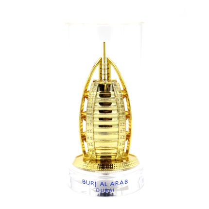 Gold Burj Al Arab Miniature – Acrylic Display Cylinder Souvenir