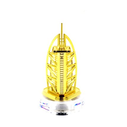 Gold Burj Al Arab Miniature – Acrylic Display Cylinder Souvenir