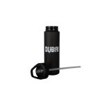 Dubai Matte Black Water Bottle – Modern Logo with Straw Lid - Image 2