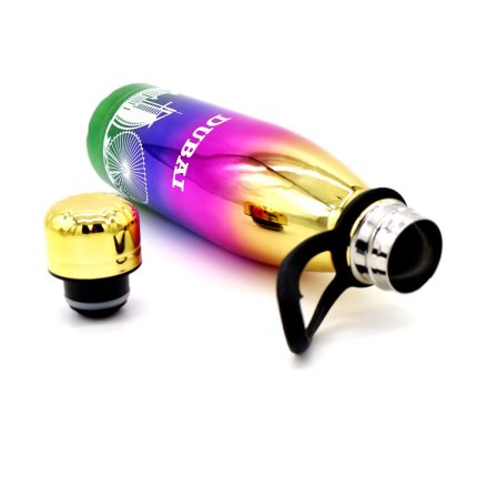 Dubai Skyline Stainless Steel Insulated Water Bottle – 500ml (RAINBOW)
