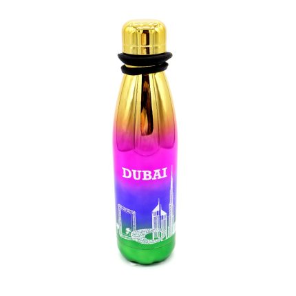 Dubai Skyline Stainless Steel Insulated Water Bottle – 500ml (RAINBOW)