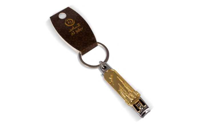 Al Jaber Gold-Plated Nail Clipper Keychain – Burj Khalifa & Burj Al Arab Design
