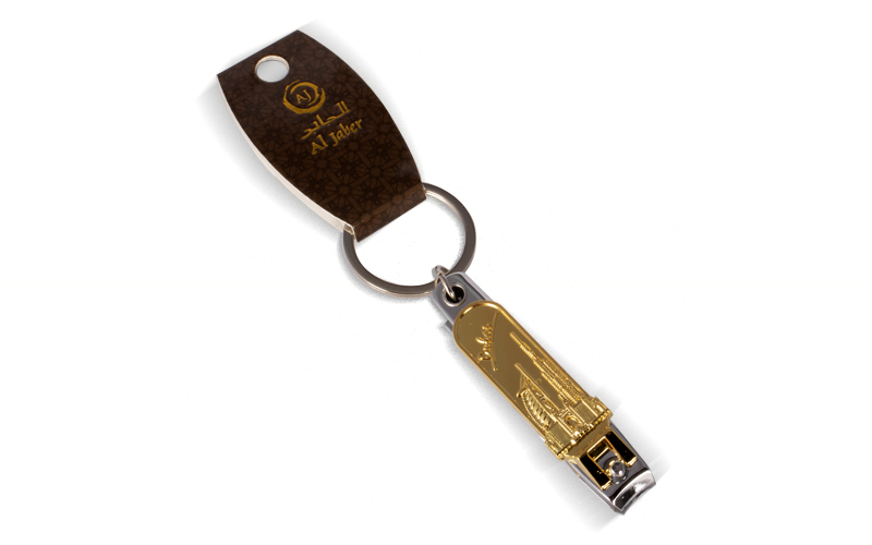 Al Jaber Gold-Plated Nail Clipper Keychain – Burj Khalifa & Burj Al Arab Design