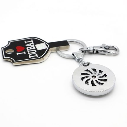 Silver Burj Khalifa Spinning Keychain