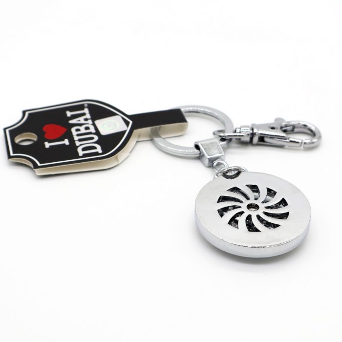 Silver Burj Khalifa Spinning Keychain