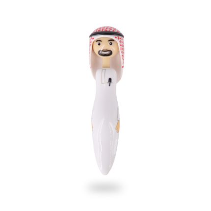 Arab Man Character Pen – Traditional Kandura Design