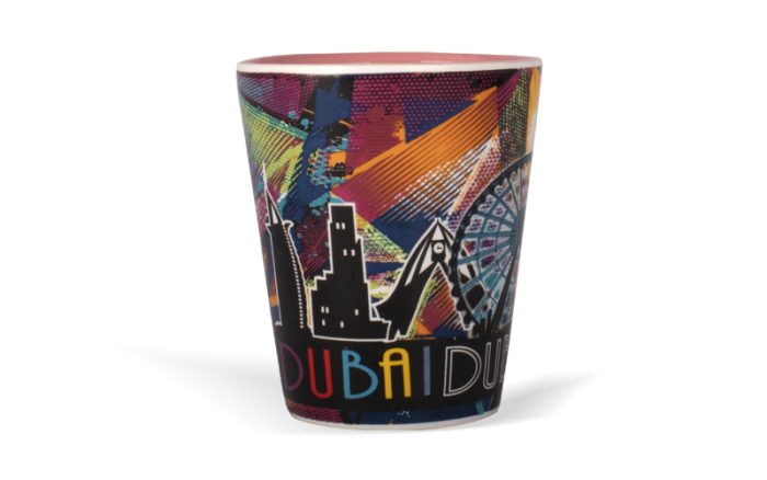 Dubai Landmark shot glass – Colorful City Skyline