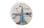 Dubai Skyline Compact Mirror – Blue Burj Khalifa Design (Round, Dual Mirror)