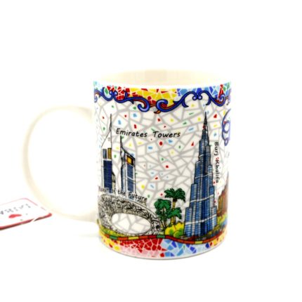 White Ceramic Dubai Landmark Mug