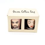 Ceramic Qahwa Cups – Featuring Traditional Arab Man & Woman