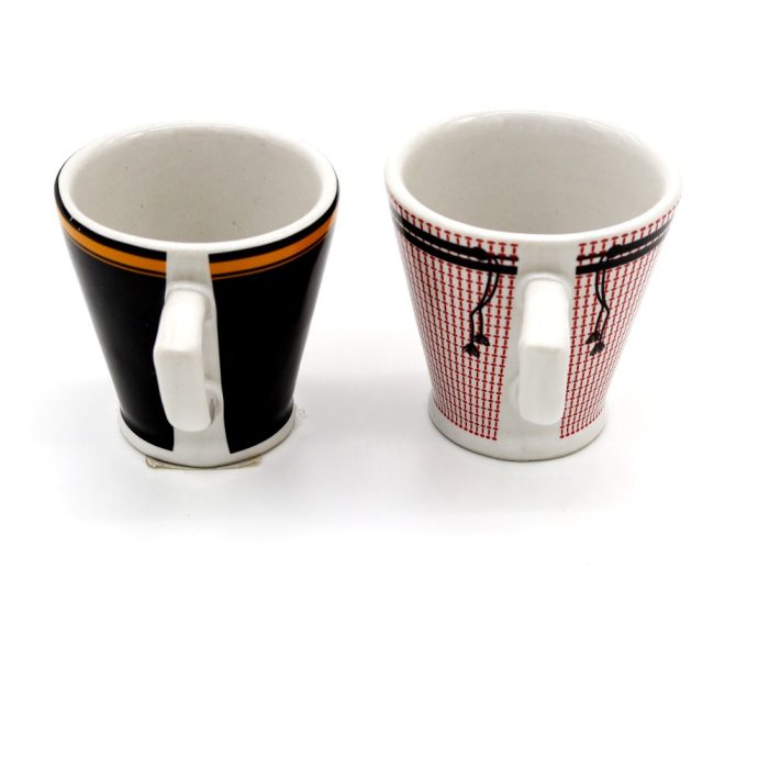 Ceramic Qahwa Cups – Featuring Traditional Arab Man & Woman