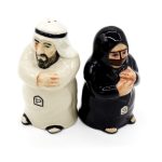 Traditional Arab Couple Salt & Pepper Shakers – Ceramic Souvenir Set