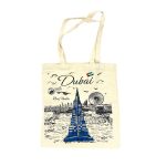Dubai Skyline & Burj Khalifa Canvas Tote Bag – Premium Souvenir Edition