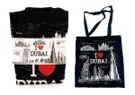 I Love Dubai Souvenir Canvas Tote Bag – Skyline Landmark Edition - Image 3