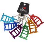 6 piece colorful Burj Al Arab Dubai keychain bottle opener set with I Love Dubai design in assorted colors