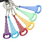6 piece colorful Burj Khalifa Dubai keychain bottle opener set with I Love Dubai design in assorted colors